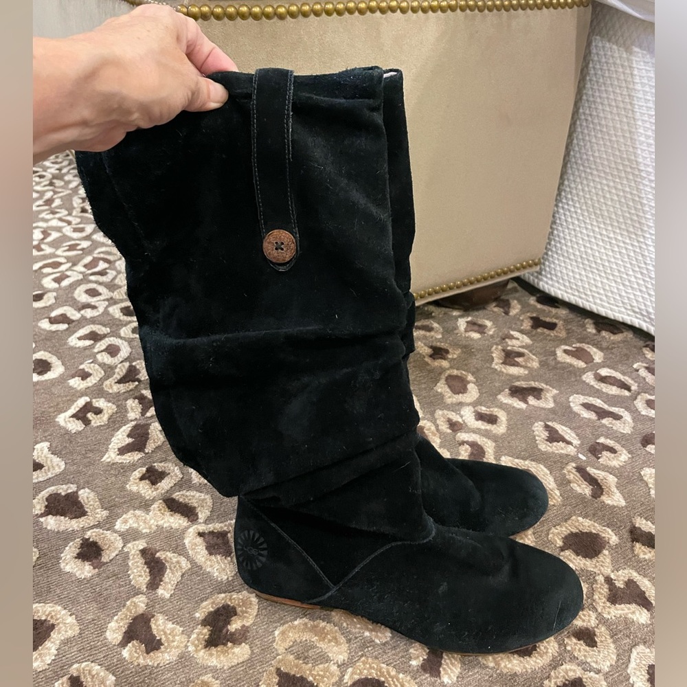 Ugg Australia 1948 Highkoo black suede women’s slouchy boots